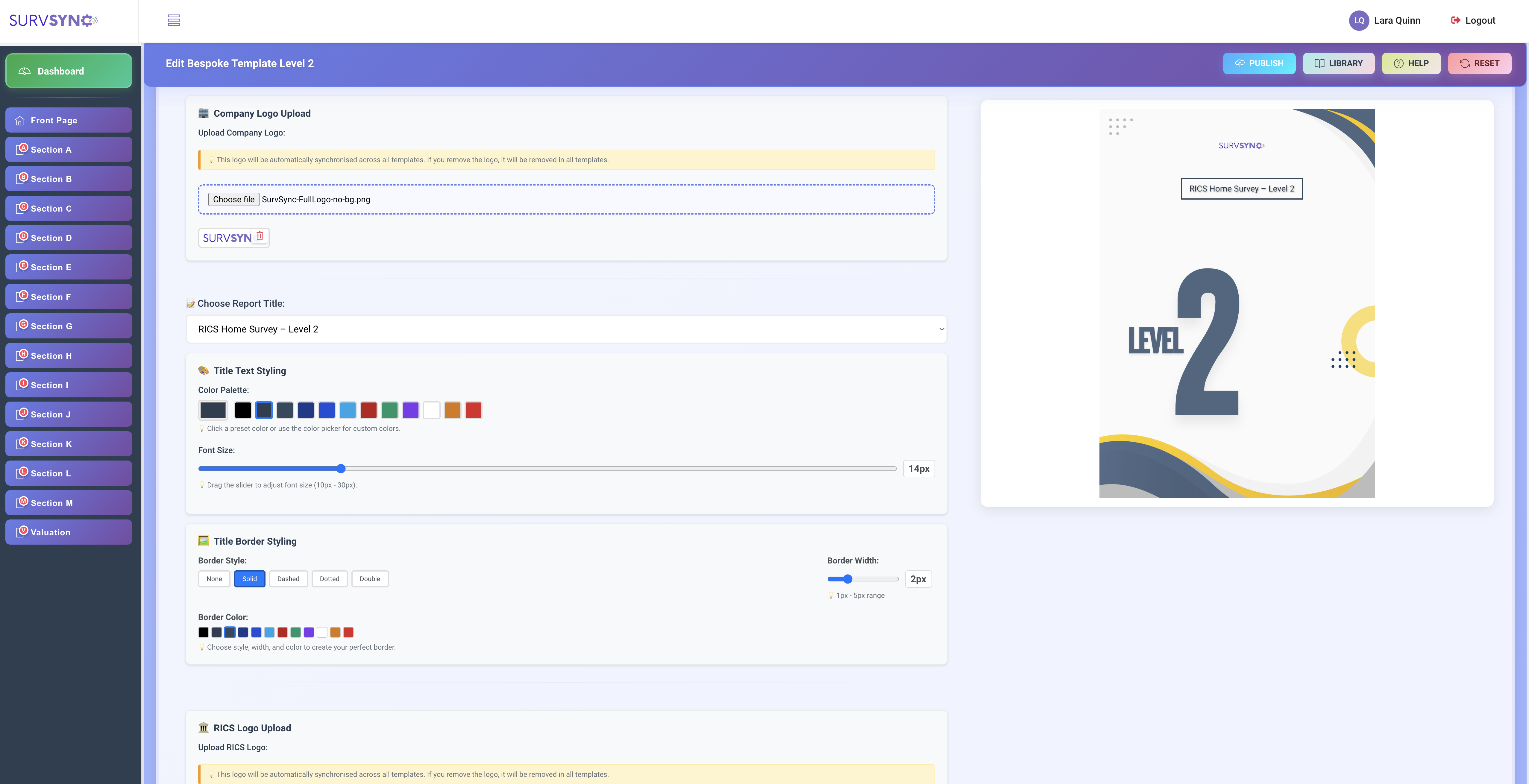 SurvSync Template Customisation