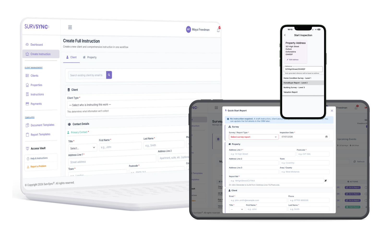 SurvSync Smart Dashboard screenshot