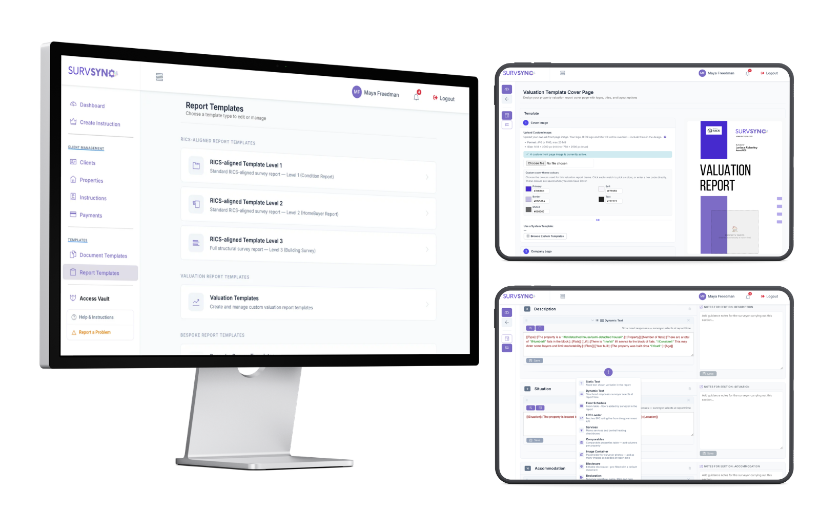 SurvSync Calendar Booking screenshot