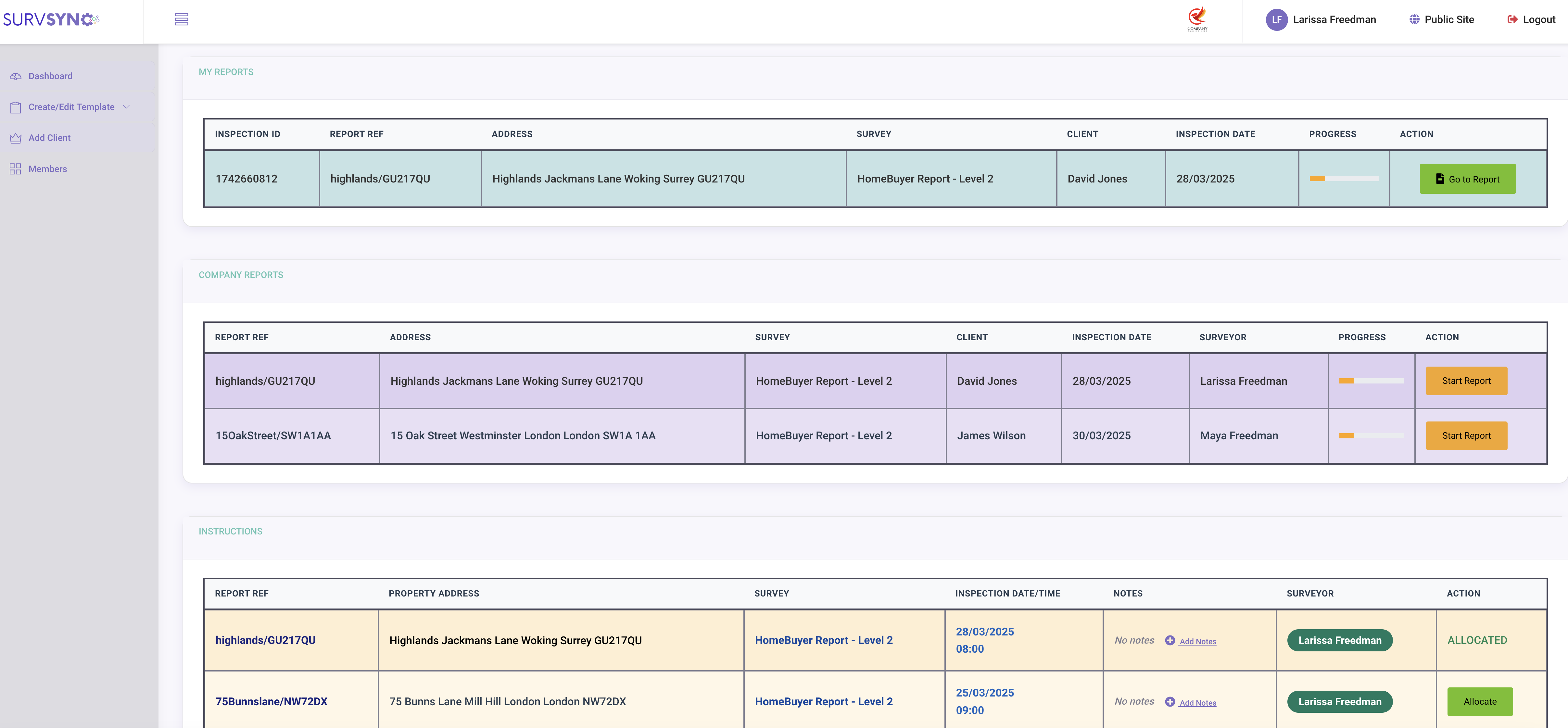 SurvSync Dashboard